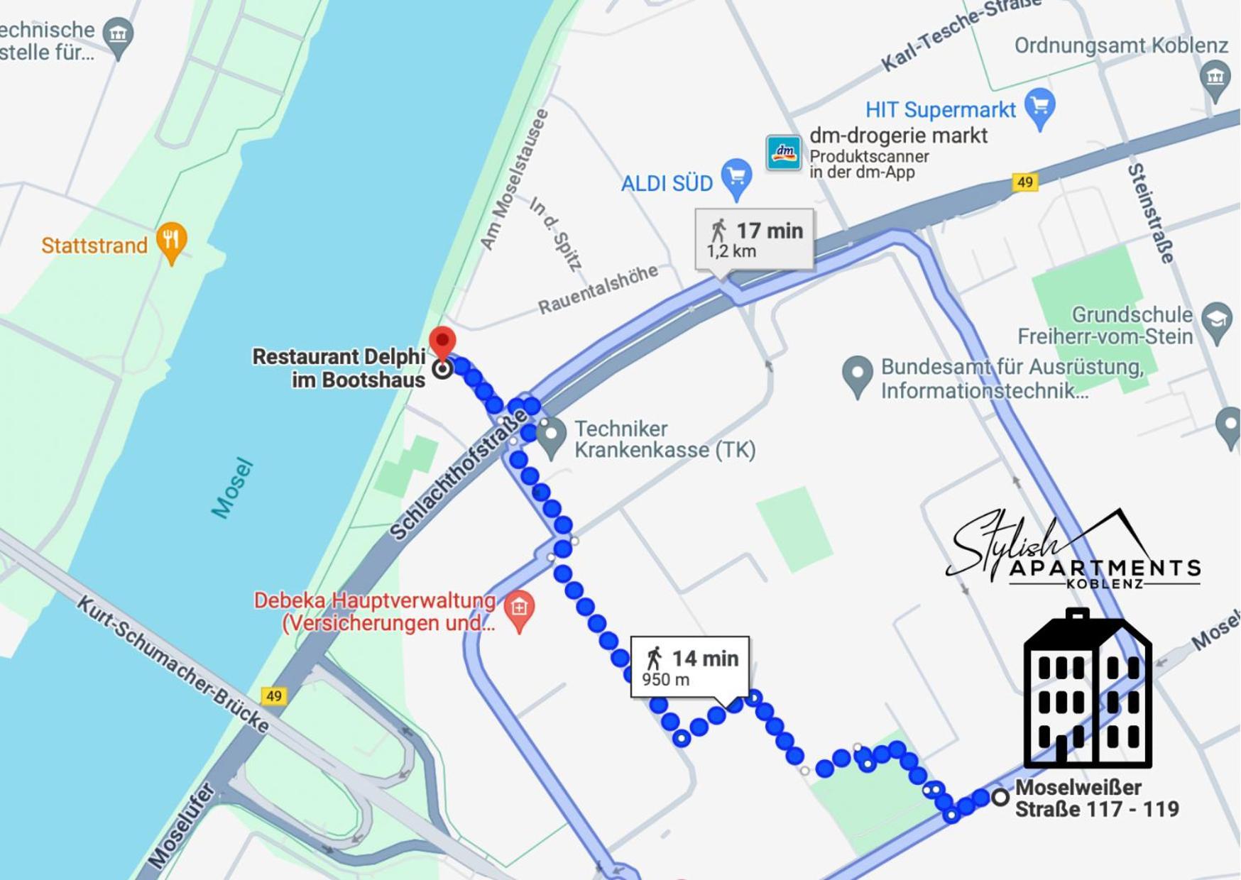 New York Apartment - Fuer Freunde & Familien, Stadtnah, Parkplatz, E-Ladestation, Gitterbox Fuer Fahrraeder, Fitnessstudio, Digitale Gaestemappe Mit Restaurant- Und Unternehmenstipps โคเบลนซ์ ภายนอก รูปภาพ